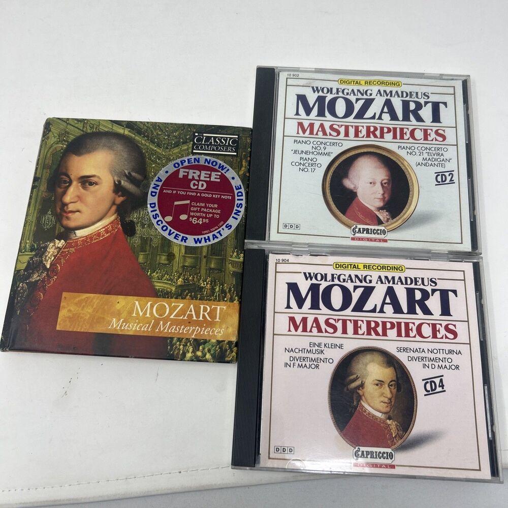 Classic Composers - Mozart CD Musical Masterpieces Music CD With Booklet Book